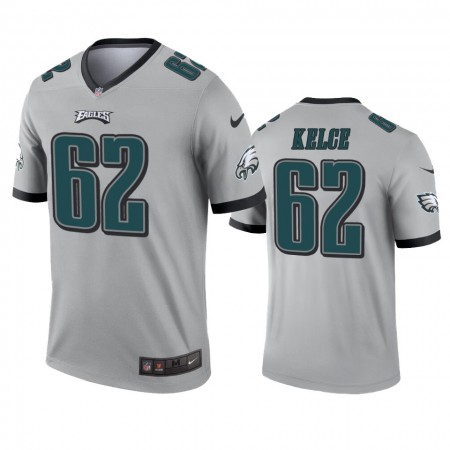 Maillot Homme Philadelphia Eagles Jason Kelce 62 Silver Inverted Legend